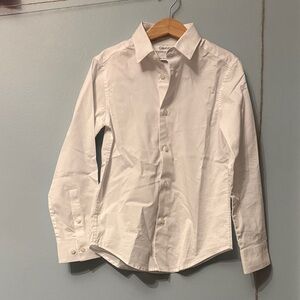 Calvin Klein boy’s size 8 slim fit white dress shirt